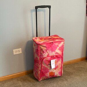 Pink & Orange Tie-Dye Rolling Duffel Bag by Ulta Beauty